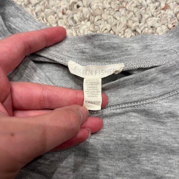 Eileen Fisher Pullover Sweatshirt Sz XXS Tencel Organic Cotton Basic Capsule - Picture 3 of 7